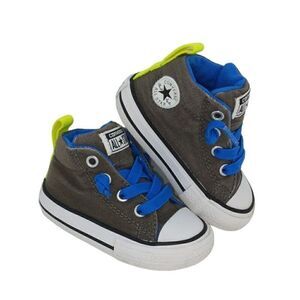 Converse AS Chuck Taylor Toddler Pre-owned HiTop Gray/Blue Sneakers - sz. 4